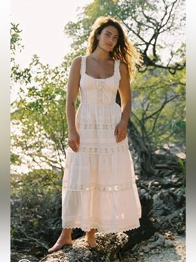 NWT Christy Dawn The Adele Dress in Pearl Embroider Size S